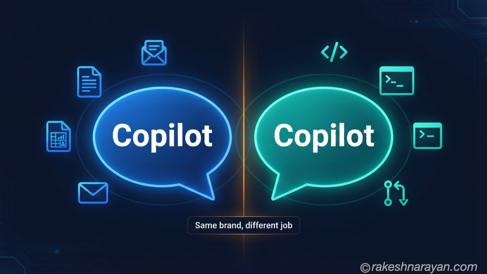 Microsoft Copilot vs GitHub Copilot — Same Name, Different Job