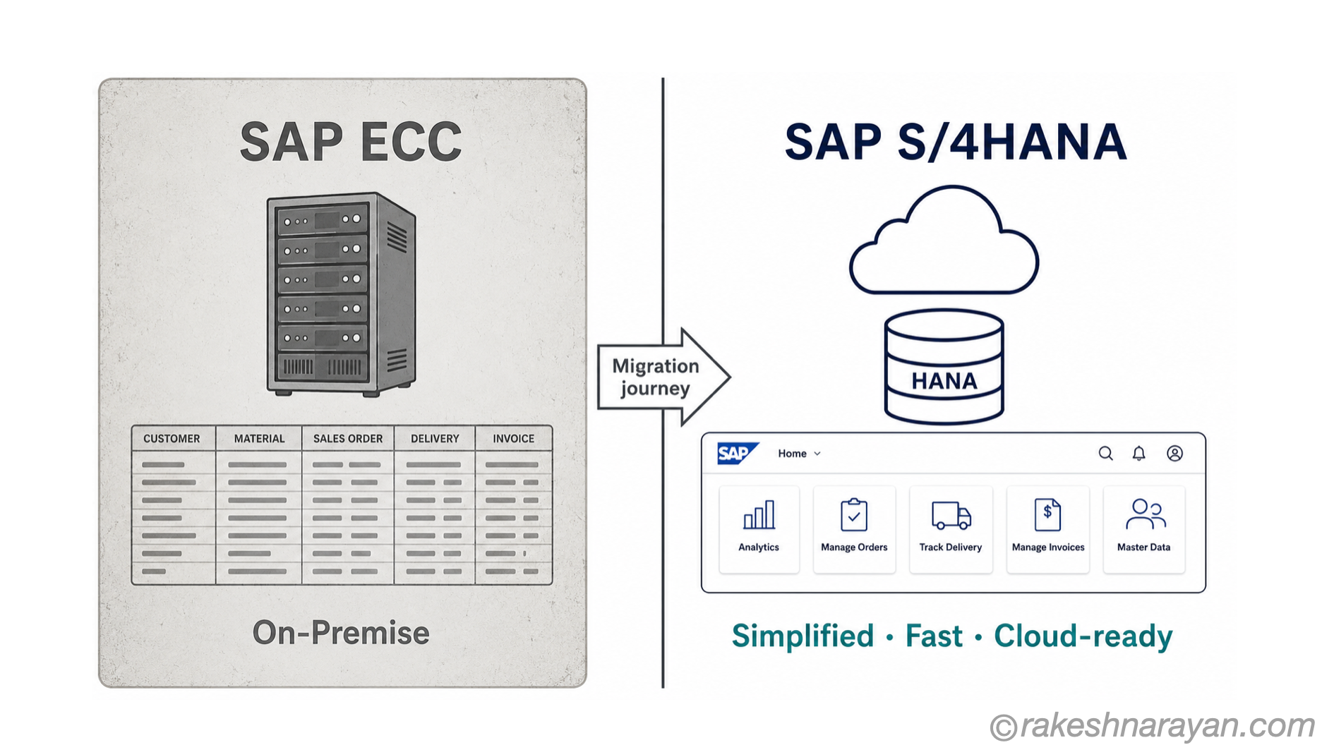 SAP S/4HANA vs ECC — The Real Difference